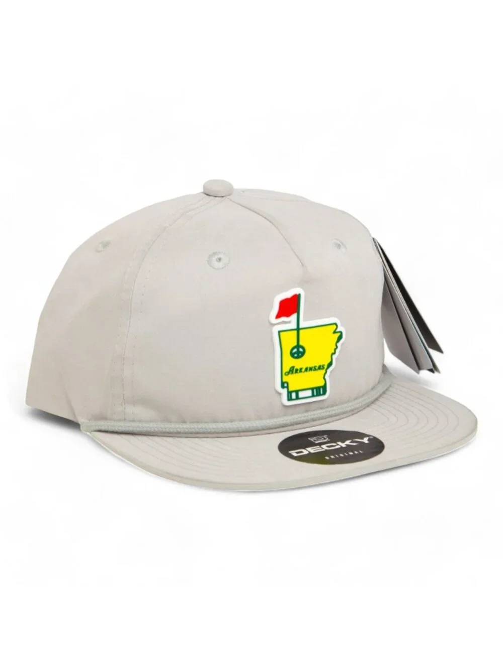 Arkansas Masters Golf 3D Classic Rope Hat- Grey